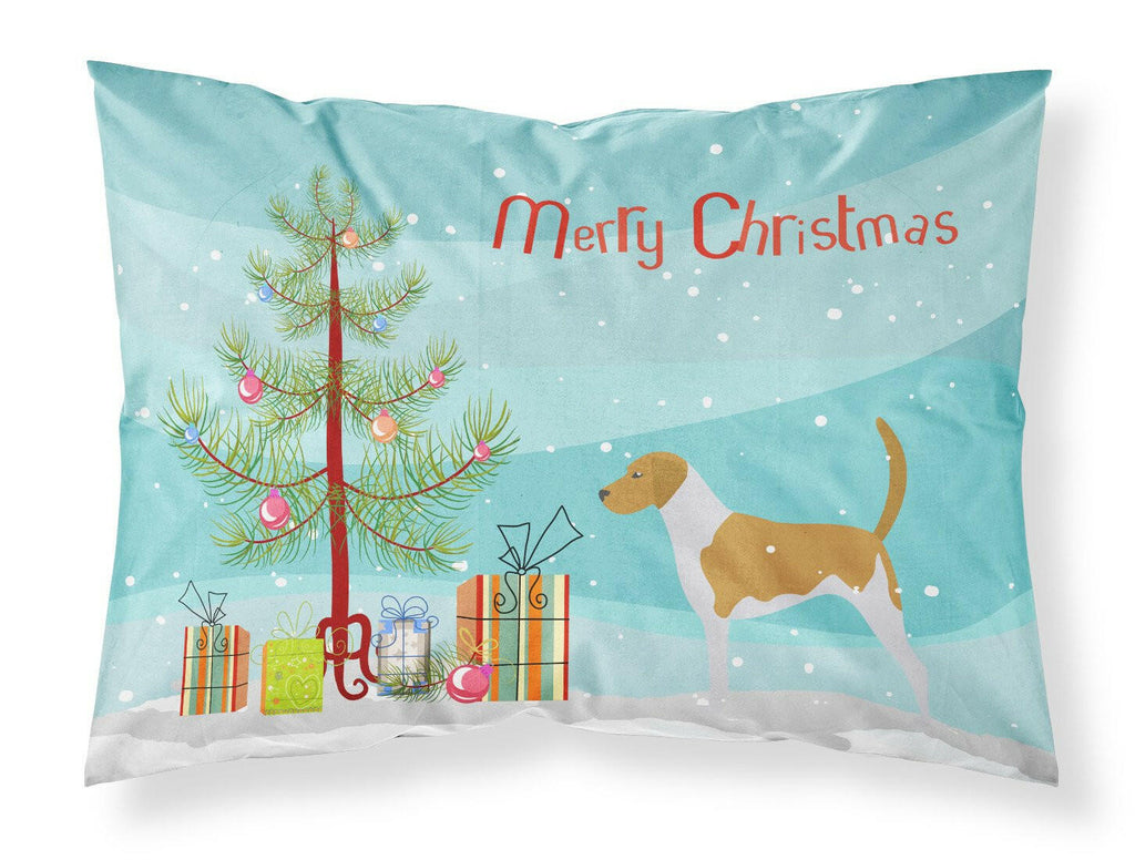 American Foxhound Merry Christmas Tree Standard Pillowcase Lightweight Super Soft Easy Care Decorative Artwork Pillowcase, Standard