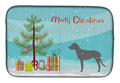 Irish Wolfhound Merry Christmas Tree Dish Drying Mat Absorbent Dish Drying Mat Pad for Kitchen Counter Dish Drainer Mat for Countertop, 14 x 21", Multicolor