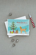 Afghan Hound Merry Christmas Tree Greeting Cards Pack of 8 Blank Cards with Envelopes Whimsical A7 Size 5x7