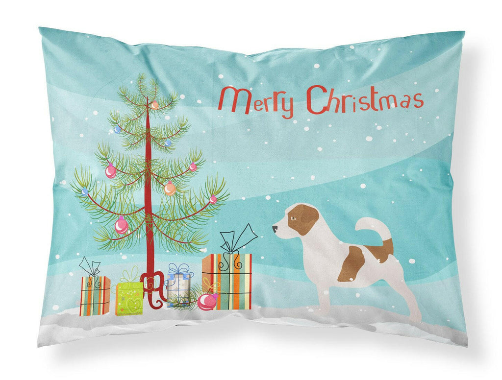 Jack Russell Terrier Merry Christmas Tree Standard Pillowcase Lightweight Super Soft Easy Care Decorative Artwork Pillowcase, Standard