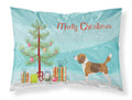 Beagle Merry Christmas Tree Standard Pillowcase Lightweight Super Soft Easy Care Decorative Artwork Pillowcase, Standard