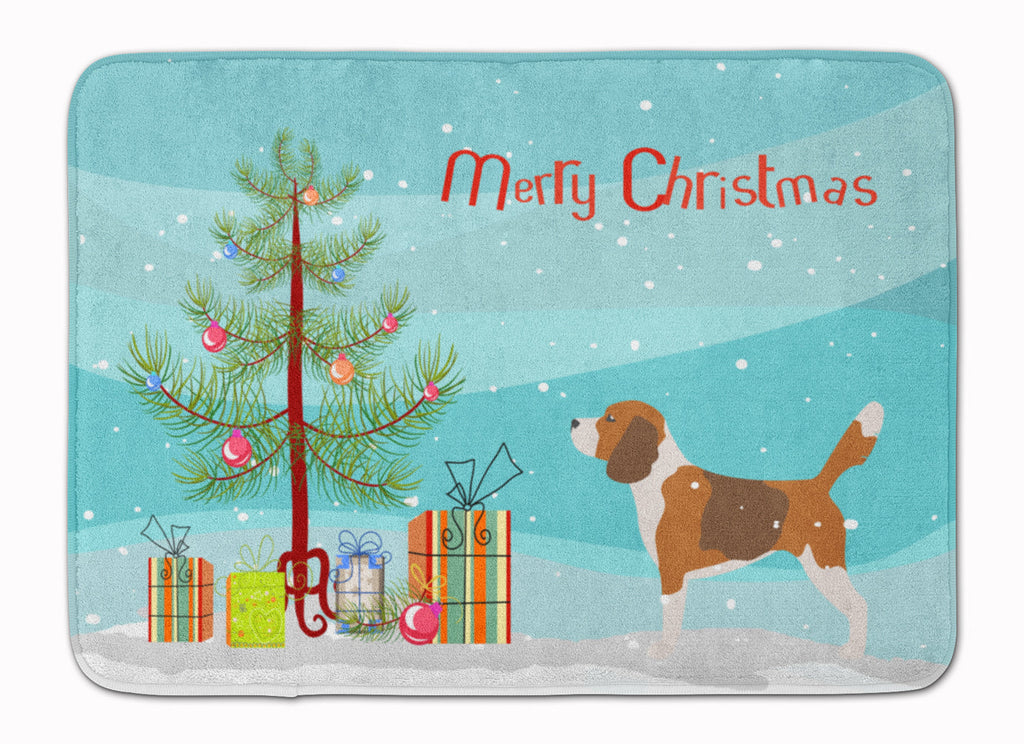 Beagle Merry Christmas Tree Memory Foam Kitchen Mat Machine Washable Anti-Fatigue Cushion Comfort Bath or Kitchen Rug