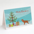 English Cocker Spaniel Merry Christmas Tree Greeting Cards Pack of 8 Blank Cards with Envelopes Whimsical A7 Size 5x7