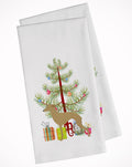 Italian Greyhound Merry Christmas Tree Kitchen Towel Set of 2 White Dish Towels Decorative Bathroom Hand towel for Hand, Face, Hair, Yoga, Tea, Dishcloth, 19 X 28", White