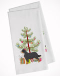 Bernese Mountain Dog Merry Christmas Tree Kitchen Towel Set of 2 White Dish Towels Decorative Bathroom Hand towel for Hand, Face, Hair, Yoga, Tea, Dishcloth, 19 X 28", White