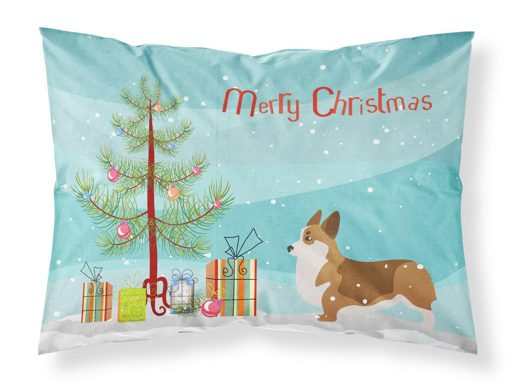 Corgi Merry Christmas Tree Standard Pillowcase Lightweight Super Soft Easy Care Decorative Artwork Pillowcase, Standard