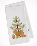 Caucasian Shepherd Dog Merry Christmas Tree Kitchen Towel Set of 2 White Dish Towels Decorative Bathroom Hand towel for Hand, Face, Hair, Yoga, Tea, Dishcloth, 19 X 28", White