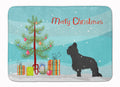 Briard Merry Christmas Tree Memory Foam Kitchen Mat Machine Washable Anti-Fatigue Cushion Comfort Bath or Kitchen Rug