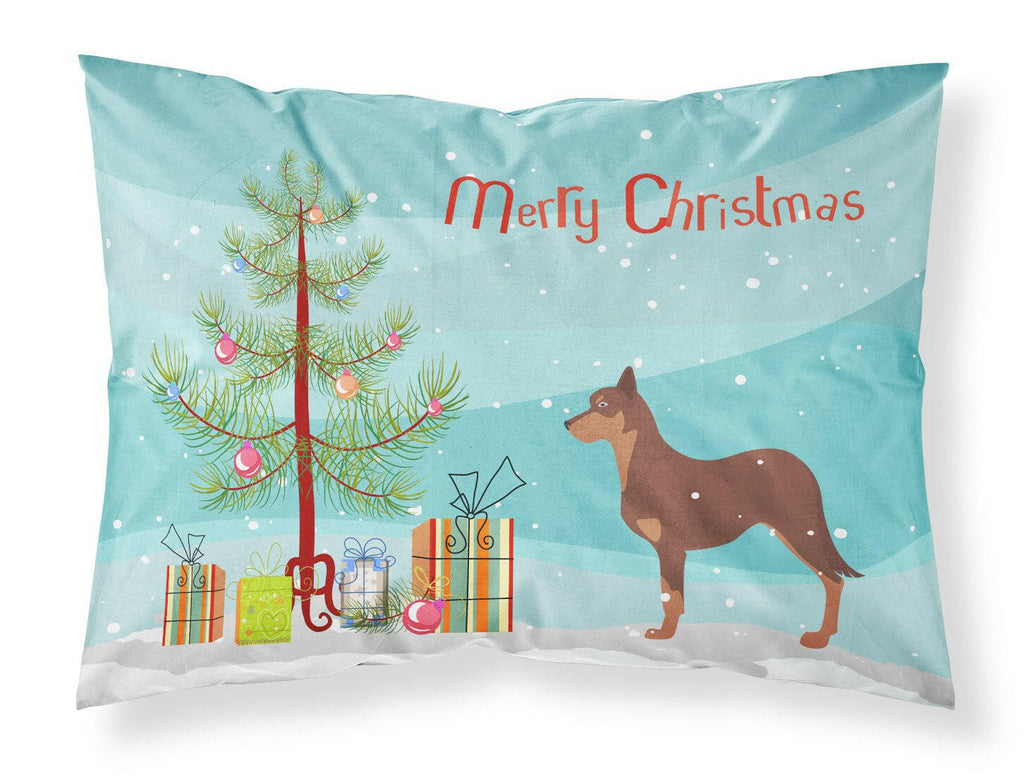 Australian Kelpie Dog Merry Christmas Tree Standard Pillowcase Lightweight Super Soft Easy Care Decorative Artwork Pillowcase, Standard