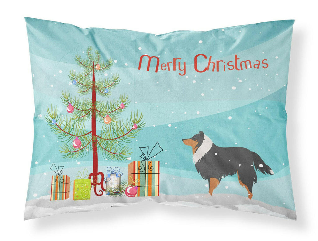 Sheltie/Shetland Sheepdog Merry Christmas Tree Standard Pillowcase Lightweight Super Soft Easy Care Decorative Artwork Pillowcase, Standard