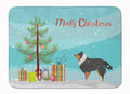 Sheltie/Shetland Sheepdog Merry Christmas Tree Memory Foam Kitchen Mat Machine Washable Anti-Fatigue Cushion Comfort Bath or Kitchen Rug