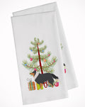 Sheltie/Shetland Sheepdog Merry Christmas Tree Kitchen Towel Set of 2 White Dish Towels Decorative Bathroom Hand towel for Hand, Face, Hair, Yoga, Tea, Dishcloth, 19 X 28", White