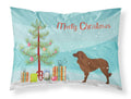 Portuguese Sheepdog Dog Merry Christmas Tree Standard Pillowcase Lightweight Super Soft Easy Care Decorative Artwork Pillowcase, Standard