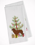 Portuguese Sheepdog Dog Merry Christmas Tree Kitchen Towel Set of 2 White Dish Towels Decorative Bathroom Hand towel for Hand, Face, Hair, Yoga, Tea, Dishcloth, 19 X 28", White