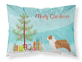 Australian Shepherd Dog Merry Christmas Tree Standard Pillowcase Lightweight Super Soft Easy Care Decorative Artwork Pillowcase, Standard