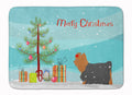 Yorkshire Terrier Yorkie Merry Christmas Tree Memory Foam Kitchen Mat Machine Washable Anti-Fatigue Cushion Comfort Bath or Kitchen Rug
