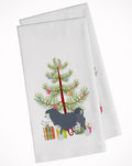 Lowchen Merry Christmas Tree Kitchen Towel Set of 2 White Dish Towels Decorative Bathroom Hand towel for Hand, Face, Hair, Yoga, Tea, Dishcloth, 19 X 28", White