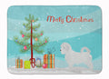 Maltese Merry Christmas Tree Memory Foam Kitchen Mat Machine Washable Anti-Fatigue Cushion Comfort Bath or Kitchen Rug