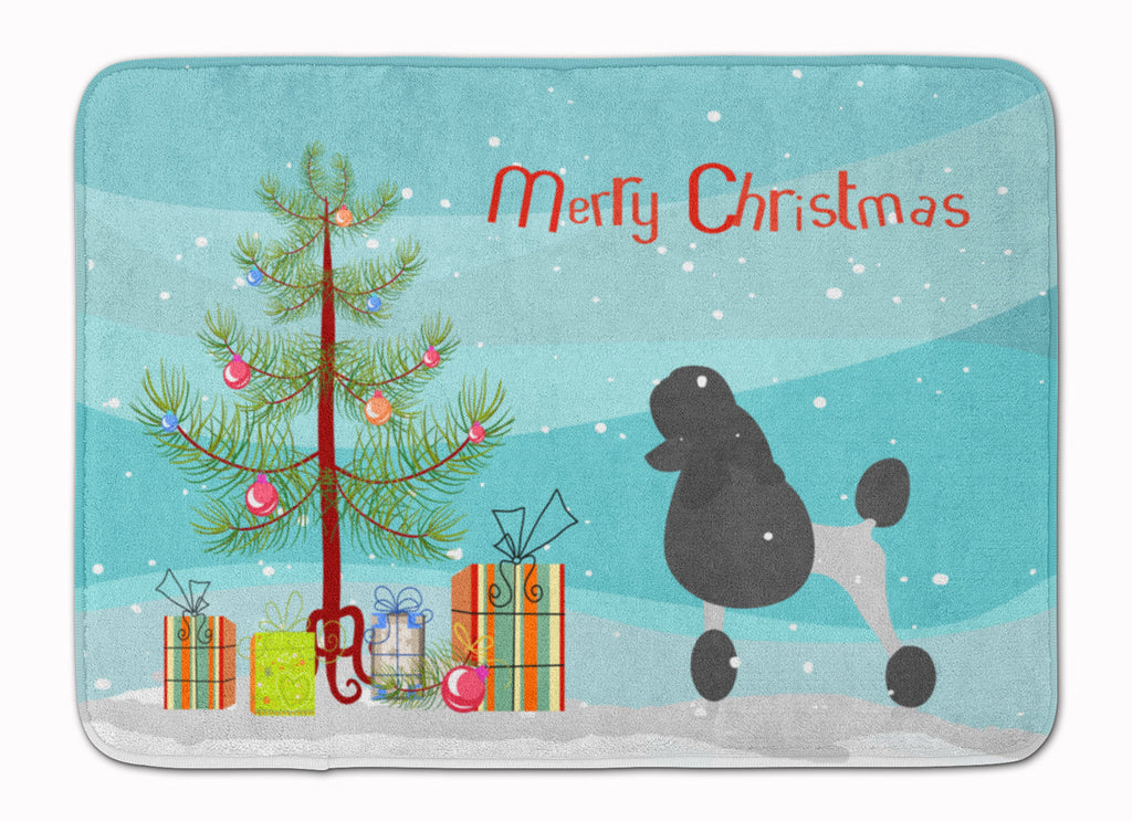 Poodle Merry Christmas Tree Memory Foam Kitchen Mat Machine Washable Anti-Fatigue Cushion Comfort Bath or Kitchen Rug
