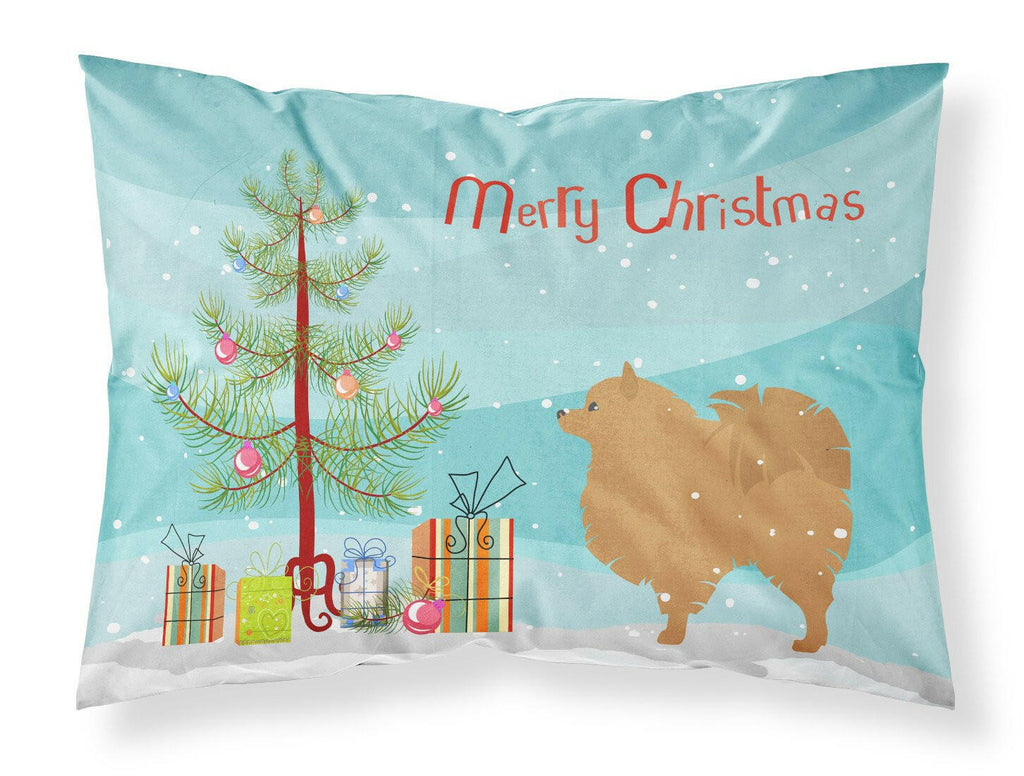 Pomeranian Merry Christmas Tree Standard Pillowcase Lightweight Super Soft Easy Care Decorative Artwork Pillowcase, Standard