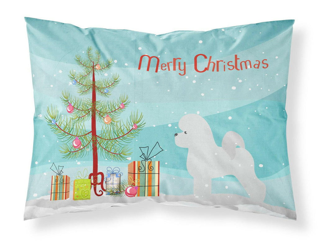 Bichon Frise Merry Christmas Tree Standard Pillowcase Lightweight Super Soft Easy Care Decorative Artwork Pillowcase, Standard