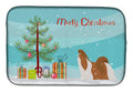 Shih Tzu Merry Christmas Tree Dish Drying Mat Absorbent Dish Drying Mat Pad for Kitchen Counter Dish Drainer Mat for Countertop, 14 x 21", Multicolor