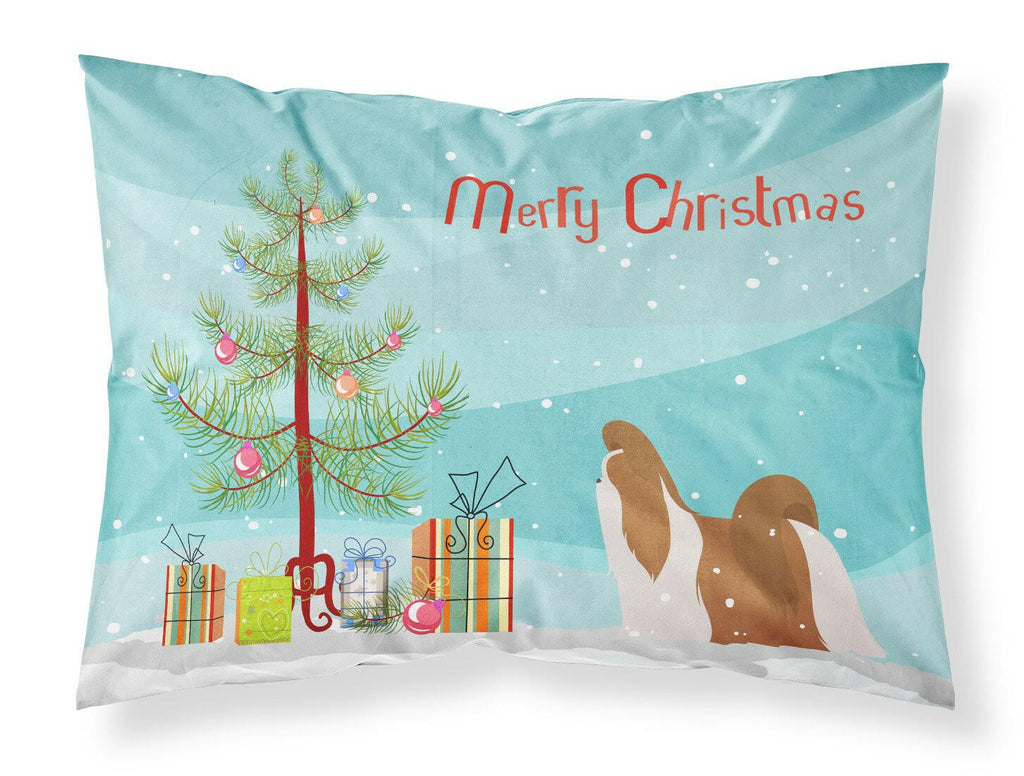 Shih Tzu Merry Christmas Tree Standard Pillowcase Lightweight Super Soft Easy Care Decorative Artwork Pillowcase, Standard