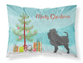 Affenpinscher Merry Christmas Tree Standard Pillowcase Lightweight Super Soft Easy Care Decorative Artwork Pillowcase, Standard