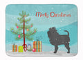 Affenpinscher Merry Christmas Tree Memory Foam Kitchen Mat Machine Washable Anti-Fatigue Cushion Comfort Bath or Kitchen Rug