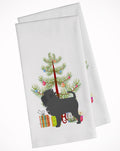 Affenpinscher Merry Christmas Tree Kitchen Towel Set of 2 White Dish Towels Decorative Bathroom Hand towel for Hand, Face, Hair, Yoga, Tea, Dishcloth, 19 X 28", White