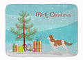 Cavalier King Charles Spaniel Merry Christmas Tree Memory Foam Kitchen Mat Machine Washable Anti-Fatigue Cushion Comfort Bath or Kitchen Rug