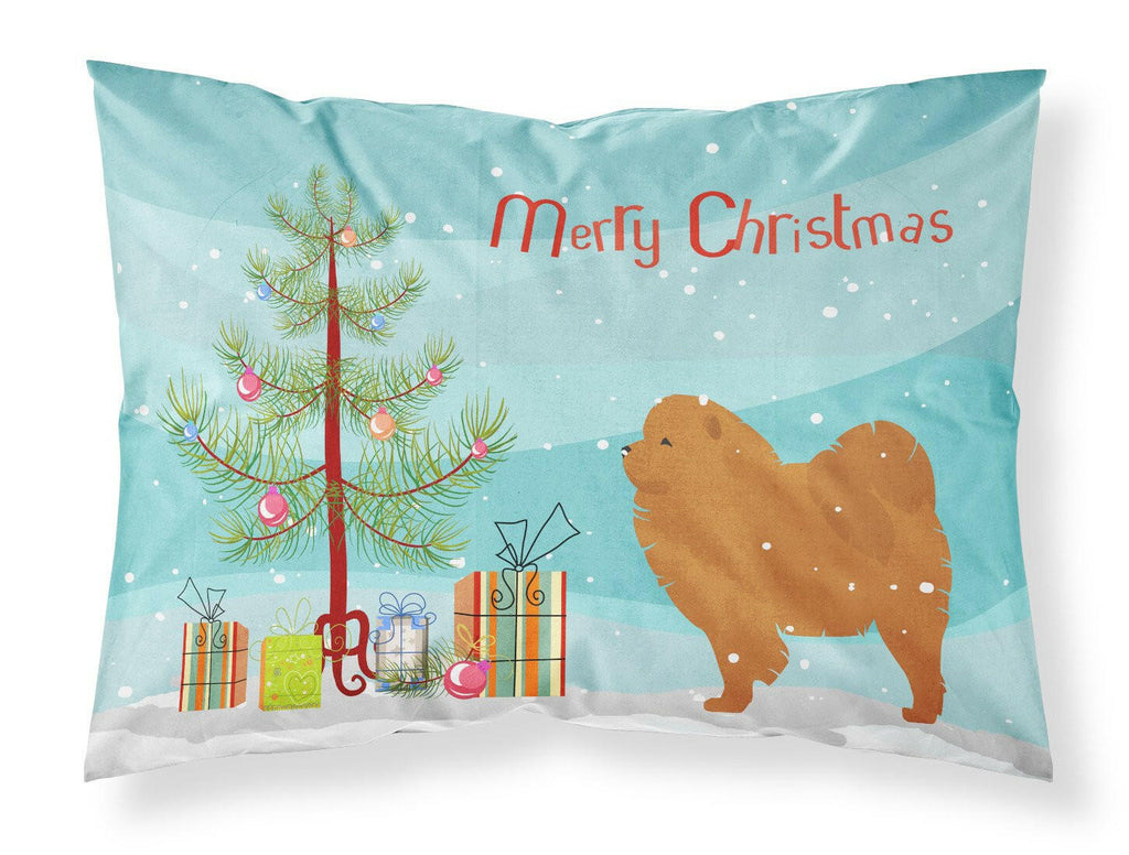 Chow Chow Merry Christmas Tree Standard Pillowcase Lightweight Super Soft Easy Care Decorative Artwork Pillowcase, Standard