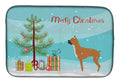 Boxer Merry Christmas Tree Dish Drying Mat Absorbent Dish Drying Mat Pad for Kitchen Counter Dish Drainer Mat for Countertop, 14 x 21", Multicolor