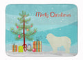 Komondor Merry Christmas Tree Memory Foam Kitchen Mat Machine Washable Anti-Fatigue Cushion Comfort Bath or Kitchen Rug