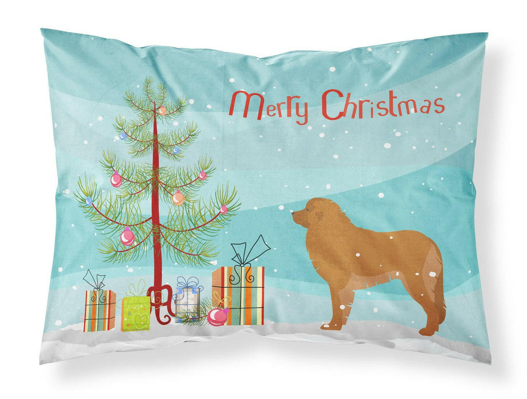 Leonberger Merry Christmas Tree Standard Pillowcase Lightweight Super Soft Easy Care Decorative Artwork Pillowcase, Standard