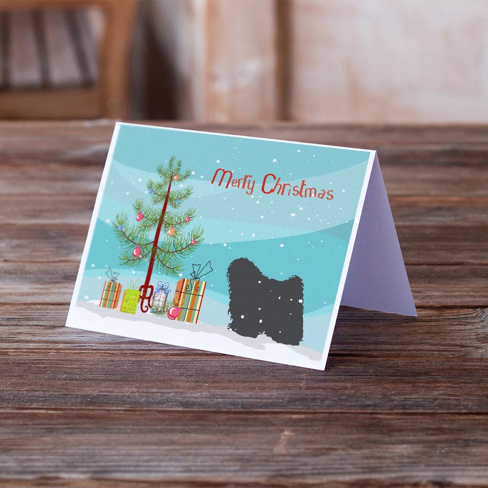Puli Merry Christmas Tree Greeting Cards Pack of 8 Blank Cards with Envelopes Whimsical A7 Size 5x7