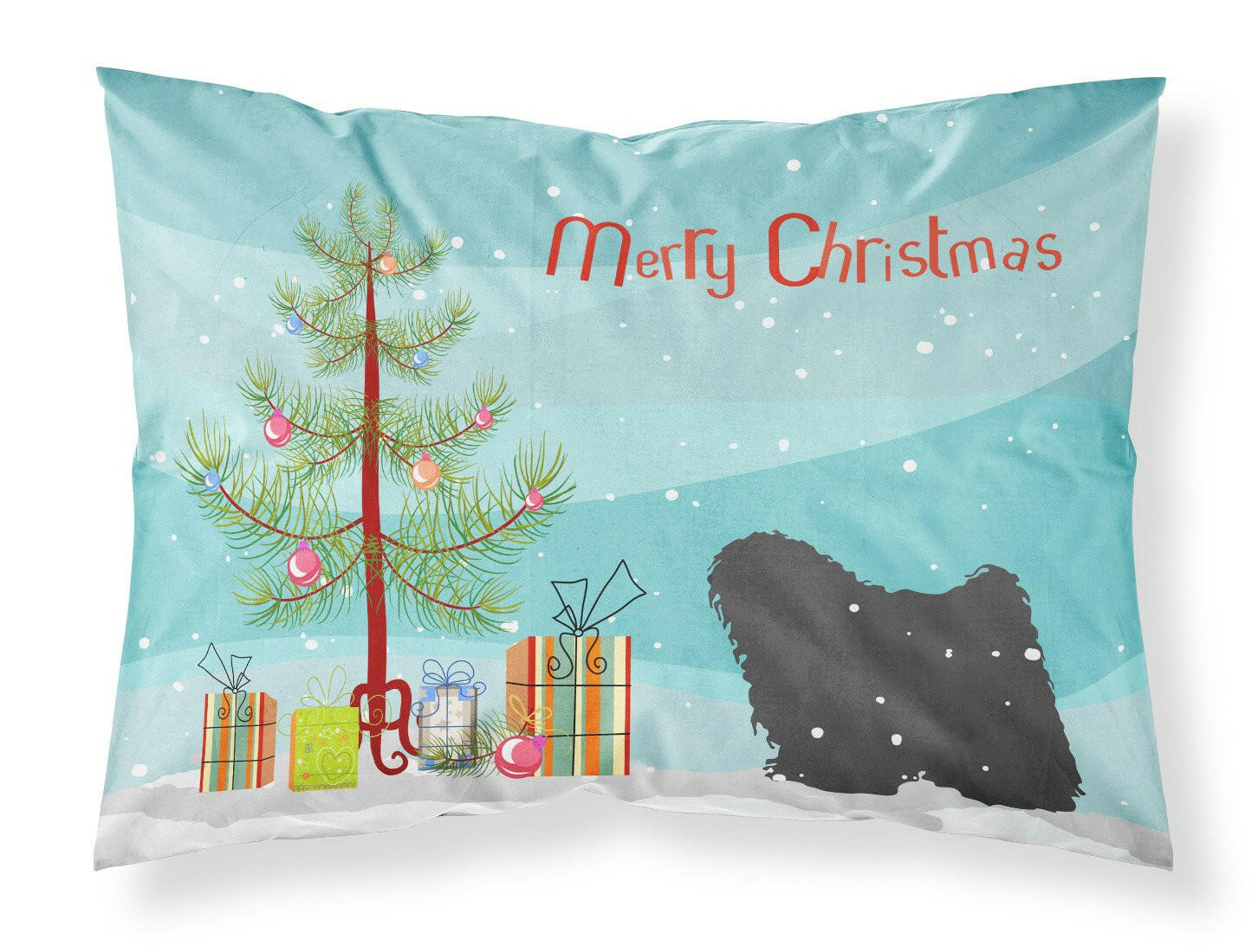 Puli Merry Christmas Tree Standard Pillowcase Lightweight Super Soft Easy Care Decorative Artwork Pillowcase, Standard