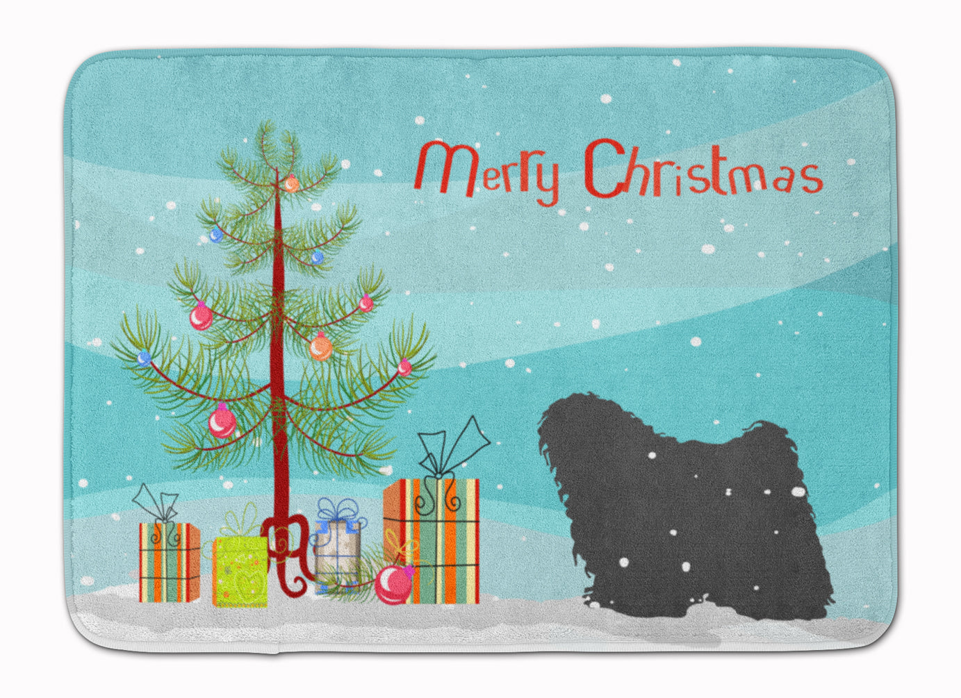 Puli Merry Christmas Tree Memory Foam Kitchen Mat Machine Washable Anti-Fatigue Cushion Comfort Bath or Kitchen Rug