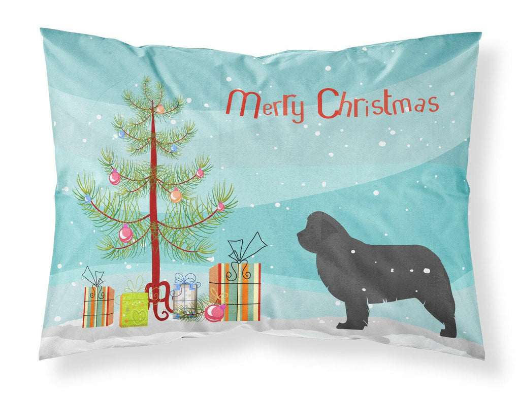 Newfoundland Merry Christmas Tree Standard Pillowcase Lightweight Super Soft Easy Care Decorative Artwork Pillowcase, Standard