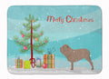 Neapolitan Mastiff Merry Christmas Tree Memory Foam Kitchen Mat Machine Washable Anti-Fatigue Cushion Comfort Bath or Kitchen Rug