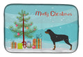Rottweiler Merry Christmas Tree Dish Drying Mat Absorbent Dish Drying Mat Pad for Kitchen Counter Dish Drainer Mat for Countertop, 14 x 21", Multicolor
