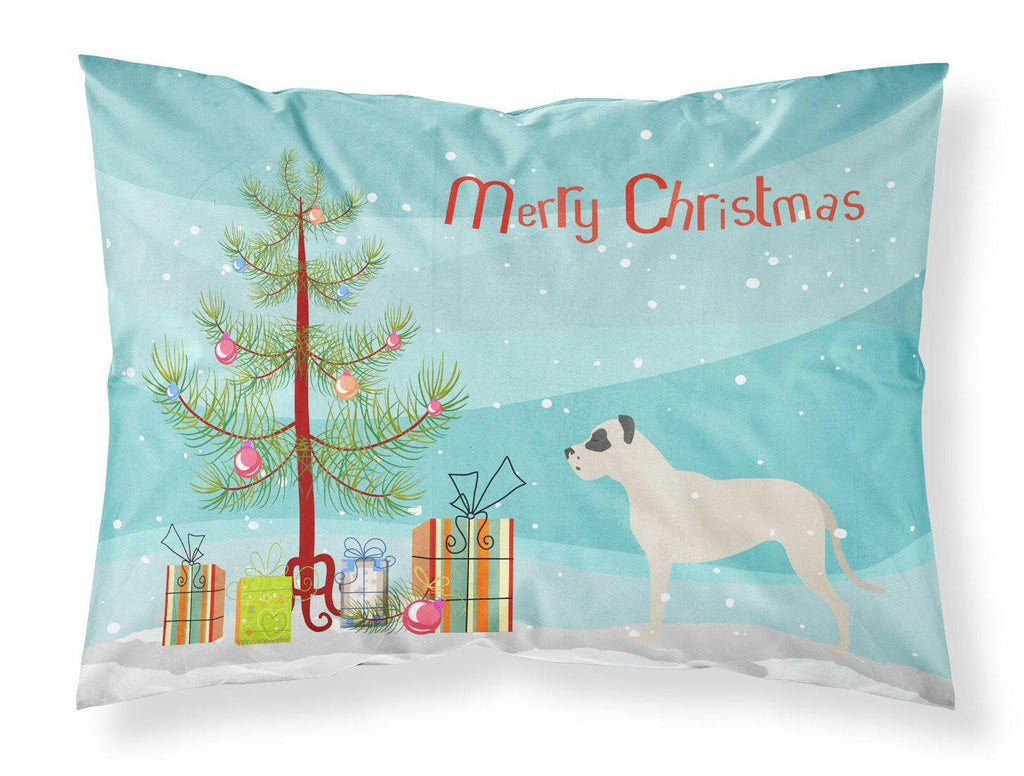 Dogo Argentino Merry Christmas Tree Standard Pillowcase Lightweight Super Soft Easy Care Decorative Artwork Pillowcase, Standard