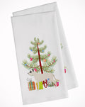 Dogo Argentino Merry Christmas Tree Kitchen Towel Set of 2 White Dish Towels Decorative Bathroom Hand towel for Hand, Face, Hair, Yoga, Tea, Dishcloth, 19 X 28", White