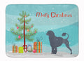 Portuguese Water Dog Merry Christmas Tree Memory Foam Kitchen Mat Machine Washable Anti-Fatigue Cushion Comfort Bath or Kitchen Rug