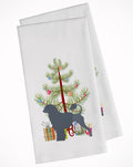 Portuguese Water Dog Merry Christmas Tree Kitchen Towel Set of 2 White Dish Towels Decorative Bathroom Hand towel for Hand, Face, Hair, Yoga, Tea, Dishcloth, 19 X 28", White