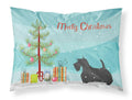 Scottish Terrier Merry Christmas Tree Standard Pillowcase Lightweight Super Soft Easy Care Decorative Artwork Pillowcase, Standard