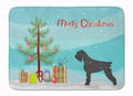 Giant Schnauzer Merry Christmas Tree Memory Foam Kitchen Mat Machine Washable Anti-Fatigue Cushion Comfort Bath or Kitchen Rug