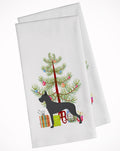 Great Dane Merry Christmas Tree Kitchen Towel Set of 2 White Dish Towels Decorative Bathroom Hand towel for Hand, Face, Hair, Yoga, Tea, Dishcloth, 19 X 28", White