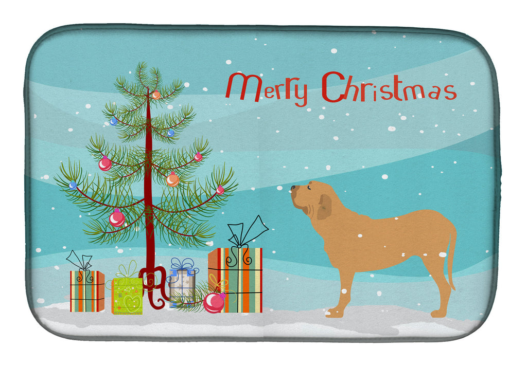 Fila Brasileiro Merry Christmas Tree Dish Drying Mat Absorbent Dish Drying Mat Pad for Kitchen Counter Dish Drainer Mat for Countertop, 14 x 21", Multicolor