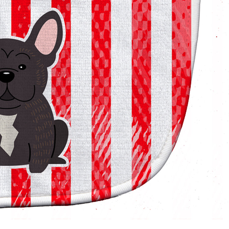 Patriotic USA French Bulldog Brindle Baby Bib Easy-Clean Baby Bib Baby Feeding Accessory Baby Mealtime Essential, 10 x 13, Multicolor